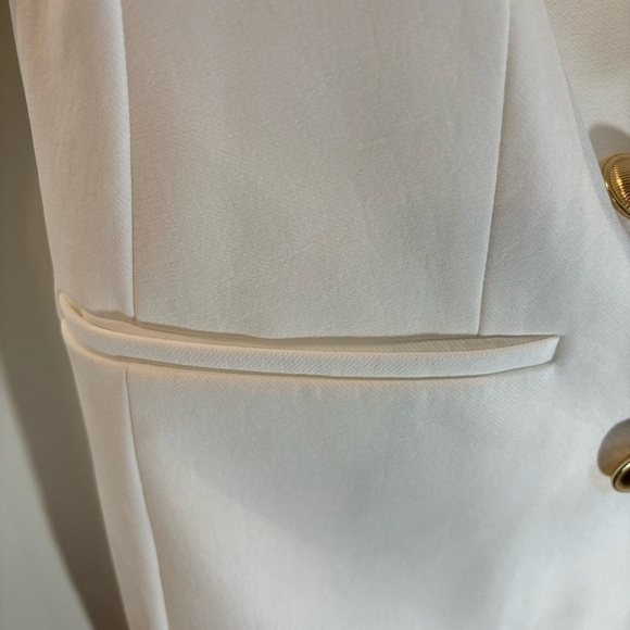 EXPRESS Sz L Blazer Double Breasted Lined Gold Buttons Shoulder Pads NEW W/ TAG - Picture 3 of 9